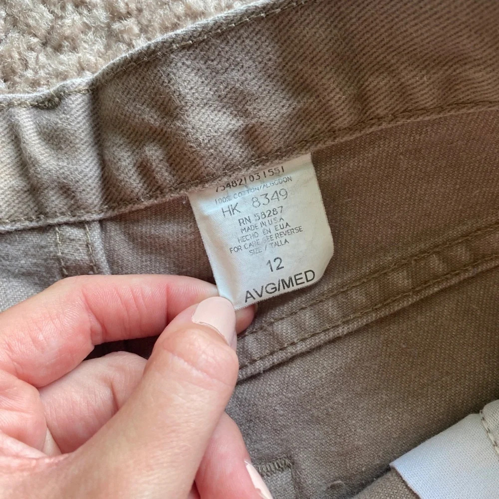 Brown Vintage Faded Glory Brown Tan Denim Shorts - size 12 - Picture 5 of 5